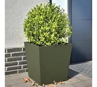 vidaXL Bac à plantes 2 pcs 50×50×50 cm Acier Vert olive