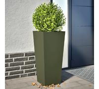 vidaXL Jardinières 2 pcs vert olive - Acier