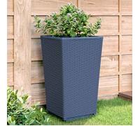 vidaXL Bac à plantes 4 pcs Bleu-gris 32,5x32,5x57 cm PP