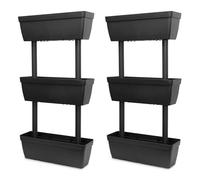 Vidaxl Jardinières 6 Pcs 100 Cm Anthracite