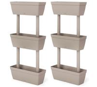 Vidaxl Jardinières 6 Pcs 100 Cm Taupe