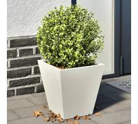 VidaXL Jardinières acier 30x30x30 cm - Blanc (2 pcs)