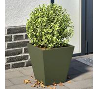 vidaXL Jardinières acier vert