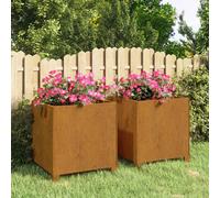 vidaXL Jardinières avec Pieds Acier Corten