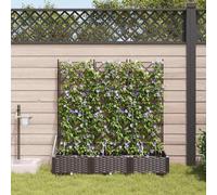 vidaXL Jardinières avec système d'irrigation 3 pcs Marron