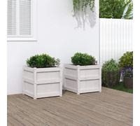 vidaXL Jardinières - Blanc