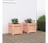 vidaXL Jardinières bois douglas 2 pcs 31x31 cm
