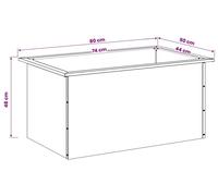 vidaXL Jardinières d'extérieur avec éclairage LED, lot de 2, argent, 50 x 80 x 48 cm