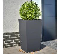 vidaXL Jardinières en Acier Anthracite 45x45x75 cm