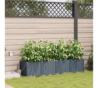 vidaXL Jardinières irriguées 4 pcs - Gris clair