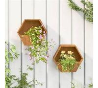 vidaXL Jardinières murales acier corten - Rouillé