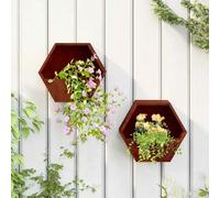 vidaXL Jardinières murales acier corten - Rouillé