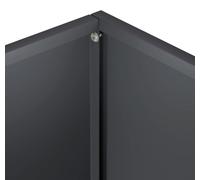 vidaXL Jardinières pour plantes, lot de 2, anthracite, 40 x 20 x 75 cm