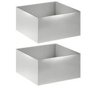vidaXL Jardinières pour plantes, lot de 2, argent, 60 x 60 x 40 cm, en acier inoxydable