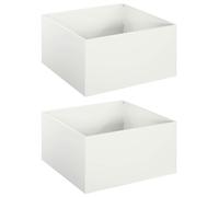 vidaXL Jardinières pour plantes, lot de 2, blanches, 40 x 40 x 30 cm