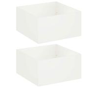 vidaXL Jardinières pour plantes, lot de 2, blanches, 60 x 60 x 40 cm
