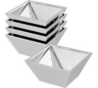 vidaXL Pot de jardin 5 pcs argent 35 x 35 x 15 cm acier inoxydable
