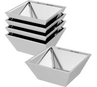 vidaXL Pot de jardin 5 pcs argent 40 x 40 x 15 cm