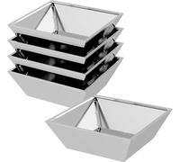 vidaXL Jardinières pour plantes, lot de 5, argent, 50 x 50 x 15 cm