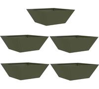 vidaXL Pot de jardin 5 pcs vert olive 40 x 40 x 15 cm