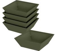 vidaXL Pot de jardin 5 pcs vert olive 50 x 50 x 15 cm