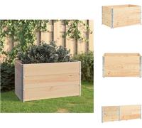 vidaXL Jardinières surélevées, lot de 3, 50 x 100 cm, bois de pin massif - Pots de fleurs et jardinières