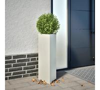 VIDAXL Jardinières triangulaires 30x26x75 cm Blanc