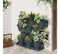 vidaXL Jardinières verticales - Anthracite 12x