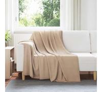 vidaXL Jeté Camel 200 x 150 cm Toison