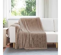 vidaXL Jeté Camel 200 x 150 cm Toison