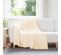 vidaXL Jeté Crème 200 x 150 cm Toison