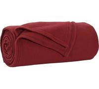vidaXL Jeté de lit rouge bordeaux 200 x 150 cm Fleece