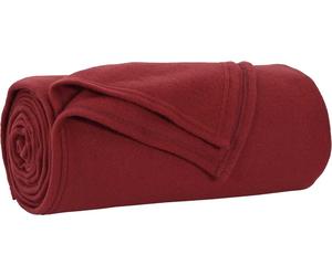 vidaXL Jeté de lit rouge bordeaux 200 x 150 cm Fleece