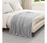 vidaXL Jeté Gris 130 x 150 cm Toison
