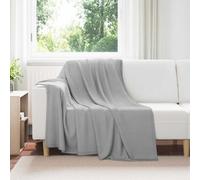 vidaXL Jeté Gris 200 x 150 cm Toison