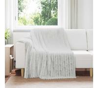 vidaXL Jeté Gris 200 x 150 cm Toison