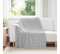 vidaXL Jeté Gris 200 x 150 cm Toison