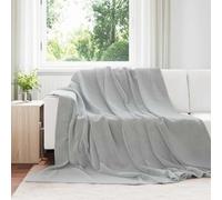 vidaXL Jeté Gris 220 x 240 cm Toison