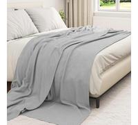 vidaXL Jeté Gris 270 x 240 cm Toison