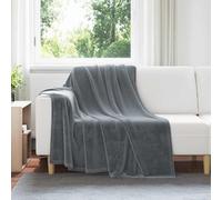 Vidaxl Jeté Gris Foncé 150 X 200 Cm Toison