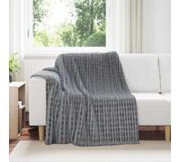 Vidaxl Jeté Gris Foncé 200 X 150 Cm Toison
