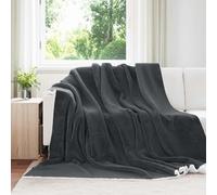 Vidaxl Jeté Gris Foncé 220 X 240 Cm Toison