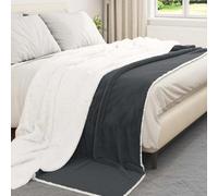 Vidaxl Jeté Gris Foncé 240 X 270 Cm Toison