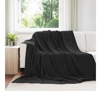 vidaXL Jeté Noir 220 x 240 cm Toison