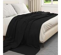 vidaXL Jeté Noir 240 x 220 cm Toison
