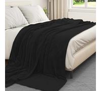 vidaXL Jeté Noir 240 x 270 cm Toison