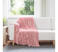 vidaXL Jeté Rose 150 x 130 cm Toison