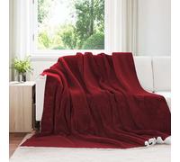 Vidaxl Jeté Rouge Bordeaux 220 X 240 Cm Toison