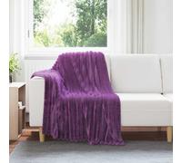 vidaXL Jeté Violet 150 x 130 cm Toison