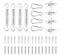 Vidaxl Jeu D'accessoires De Voile D'ombrage 12 Pcs Acier Inoxydable